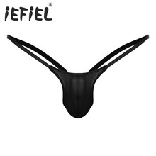 Iequel-Tanga Sexy de malla transparente para hombre, de cintura baja suspensorio, Bikini elástico con espalda abierta, ropa interior 2024 - compra barato