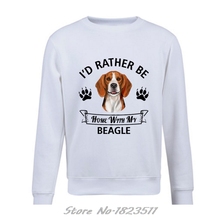 Men Fleece pullover Hoodie I'D Rather Be Home With My Beagle Dog Gift For Dog Owner Print Sweatshirt Hip Hop Jacket Tops 2024 - buy cheap