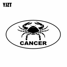 YJZT 15CM*8CM CANCER Oval  Car Sticker Vinyl Decal Funny Zodiac Horoscope Black/Silver C10-01740 2024 - buy cheap