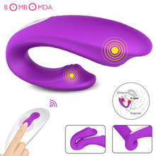 U Shape Couple Vibrator Adults Intimate Sex Toys for Women G Spot Clitoris Massager Remote Control Vibrators Vagina Masturbator 2024 - buy cheap