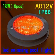Factory direct sale Single Color 18W embedded led swimming pool light 18*(1W)pcs underwater led pool light 2024 - buy cheap