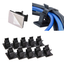 10Pcs/lot Cable Cord Adhesive Fasteners Clips Organizer Clamp Mounting Range Wireless Cable Clips Wire Holder 2024 - buy cheap
