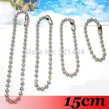 ¡Envío Gratis! Rodio Chapado en plata 1000 Uds. 15cm 2,4mm cadenas de bolas enlace con conector para Scrabble azulejos llaveros etiquetas 2024 - compra barato