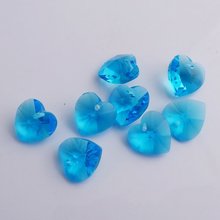 Free Shipping! Wholesale AAA Top Quality 14mm 6202 crystal heart pendant beads lake blue 60pcs/lot 2024 - купить недорого