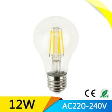 Lámpara LED E27 luz con filamento LED, Bombilla de cristal regulable, 220V, Edison, E14, G45, 240V, Vintage, 4W, 8W, 12W 2024 - compra barato