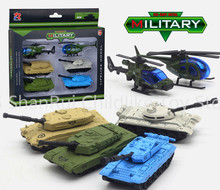 Venda imperdível modelo de helicóptero tanque militar de liga de zinco brinquedos para meninos 6 peças/terno 2024 - compre barato