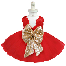 Fashion Sequin Dress For Baby Girl Party Birthday Wedding Outfits Toddler Infant Girls Clothes Children Christening Girl Dresses 2024 - buy cheap