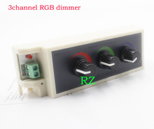 DC12-24V rgb controller 3channel RGB led dimmer controller for led strip 3528 5050 best quality 2024 - buy cheap