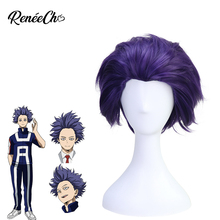 Boku No Hero My Hero Academia Anime Cosplay Shinsou Hitoshi Wig Purple Short synthetic wig for Role Play Cosplay Resistant Hair 2024 - buy cheap
