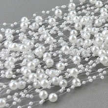 5 Meters Fishing Line Artificial Pearls Beads Chain For Wedding Party Decoration Garland Flowers DIY Decor Bead Chain 2024 - buy cheap