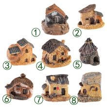 1PC Mini Small House Cottages DIY Craft Micro Landscape Decor Accessories Figure Moss Terrarium Fairy Garden Ornament 8 Styles 2024 - buy cheap