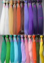 Acessórios para bonecas, cabelo liso, 30cm x 100cm, para bonecas 1/3, 1/4, bjd/sd, perucas marrom, dourado leve, 1 peça 2024 - compre barato