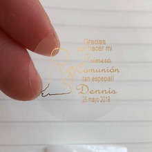 30 Boys Personalised 1ST First holy communion thank you favor stickers confirmation envelop gold seal transparent label 2024 - buy cheap