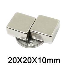 1/3/5pcs 20 x 20 x 10mm N35 Super Strong Powerful Neodymium Magnets  NdFeB magnet Block Cuboid 20*20*10 mm Rare earth magnet 2024 - buy cheap
