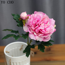 YO CHO Peony Artificial Silk Flower Rose bouquet White Peony Wedding Home Party Festival Decoration Garland Arranging Flower Art 2024 - buy cheap