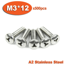 500pcs DIN7985 M3 x 12 A2 Stainless Steel Y Slot Pan Head Tamper Proof Security Screw Screws 2024 - buy cheap