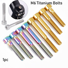 1 PC M6 Titanium Bolts 30/35/40mm Bicycle Headset Fixing Stem Top Cap Ti Screws for MTB BMX Bikes Fastening Bikes Accessories 2024 - buy cheap