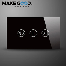MakeGood-Interruptor de pared de sistema de hogar inteligente, estándar US/AU, interruptor de cortina táctil con frecuencia de 433 MHZ 2024 - compra barato