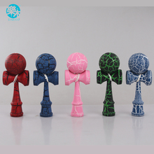 Free shipping High quality wooden kendama toys best wooden toy for kids outdoor sport ball kendama Crack paint 18CM 2024 - buy cheap