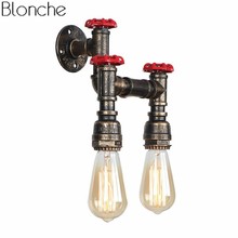 Retro Wall Lamp Vintage Industrial Wall Sconce Lights Iron Water Pipe E27 Lamp for Indoor Lighting Home Bedroom Restaurant Decor 2024 - buy cheap