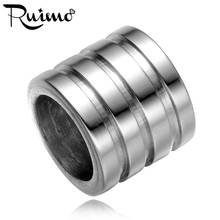 RUIMO 6mm 8mm Beads Accessories For Bracelet Jewelry Making 316L Stainless Steel Multi-ring Big Hole Bead DIY Bracelet Findings 2024 - buy cheap