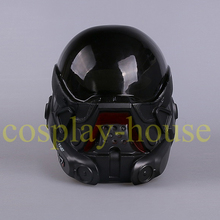 Máscara de capacete para cosplay, capacete de pvc com efeito massa, adereço para festa de halloween 2024 - compre barato
