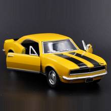 KiNSMART-exquisitas figuras fundidas y vehículos de juguete de alta simulación, estilo de coche Chevrolet Camaro Z28 1:37, juguete de aleación en miniatura a presión, 1967 2024 - compra barato