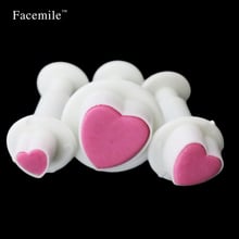 Juego de 3 unidades de desatascador de Fondant en forma de corazón, herramienta para decoración de pasteles, repujado de azúcar, regalo, 01065 2024 - compra barato