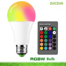 E27 LED 3/5/10W 16 Color Changing Magic Bulb 220V 110V RGB + White Remote LED Light lamp Dimmable + Memory IR Remote Control 2024 - buy cheap