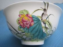 Exquisite Chinese classical Old hand-painted famille rose porcelain lotus flower and bird bowl 2024 - buy cheap
