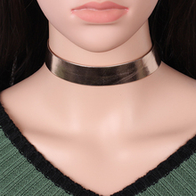 Poputton Leather Chokers Necklaces for Women Collier Femme Female Collar Rose Gold Silver Color Chain Choker Necklace 2020 2024 - buy cheap