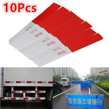 10Pcs/Lot Car Reflective Strip Tape Stickers Red With White Car-styling Decoration Automobile Motorcycle Accessories Hot Sale 2024 - buy cheap