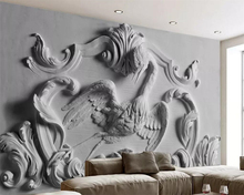 Beibehand-papel de parede 3d, relevo, flamingo, sala de estar, fundo, parede, pintura decorativa, plano de fundo de tv, 3d 2024 - compre barato