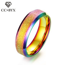 CC-anillos de titanio de acero para hombre y mujer, joyería colorida, anillo de esmalte opaco, bisutería femenina, accesorios CC1349c 2024 - compra barato