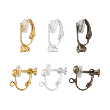 Brass Screw Earring Converter and Clip on Earring Converter, Plastic Ear Clip pad, Anti-pain, Mixed Color 2024 - buy cheap