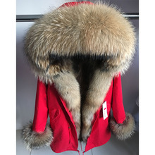 Casaco de pele de raposa de inverno com casaco de pele natural 2024 - compre barato