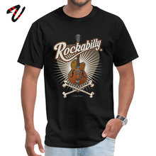 Customized Rockabilly Guitar T-shirts for Men 2019 Newest Summer/Autumn Round Neck Programmer Movie Sleeve T-shirts T-shirts 2024 - buy cheap