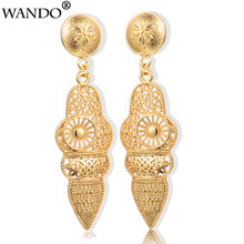 WANDO Jewelry Ethnic Earrings For Women Gold Color Big Earrings for Women Fashion Jewelry Retro Earrings Gifts 2024 - buy cheap