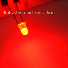 1000 unids/lote diodo emisor de luz LED de 3MM, redondo, pelo de niebla, luz roja 2024 - compra barato