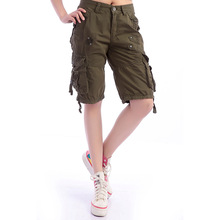 Summer Military Cargo Pants Women Casual multi-pocket Cotton Army Green Casual Trousers Female Plus Size 38 Beach Capris 2024 - buy cheap