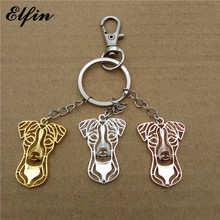 Elfin-llaveros a la moda de Jack, Ravel Terrier, Color dorado y plateado, joyería conmemorativa para mascotas, anillos para llaves de perro 2024 - compra barato