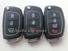 Brand New 3 Buttons/4 Buttons Flip Folding Remote Key Shell Case For Hyundai IX35 Mistra Verna Avante Fob Key Cover 5PCS/Lot 2024 - buy cheap