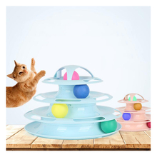 Top Quality 4 Layers Tower Pet Cat Roller Toy With Tracking Ball Interactive Cat Toy for Cats Detachable Sturdy 2024 - buy cheap