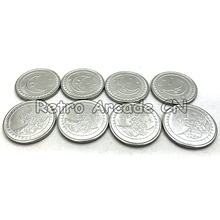 Tokens de moeda de jogo estilo de fliperama, 25*1.85mm, tokens de aço inoxidável para máquina de fliperama mame amusement gabinete 100 2024 - compre barato