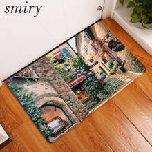 Smiry Anti-Slip Entrance Floor Mats Vintage Fairy Tale Cartoon Town Build Carpet Durable Living Room Water Absorption Home Decor 2024 - buy cheap