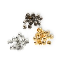 500 Uds., Color plateado/dorado, perlas de perlas finales 7mm de diámetro Accesorios de joyería 2024 - compra barato