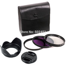 52mm Lens Hood Cap+UV CPL FLD Filter Set for Nikon D600 D5100 D5200 D3200 D3100 D3000 18-55mm Lens 2024 - buy cheap