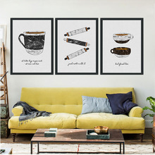 Nordic Canvas Painting Coffee Cup Art Painting Poster Wall Art Print Picture Home Decor Coffee Shop Bookstore Decor Painting 2024 - buy cheap