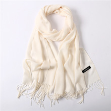 Fashion Women solid shawl cashmere 190*30cm shawl cashmere scarves with tassel lady winter warm scarf female party supplies 2024 - buy cheap
