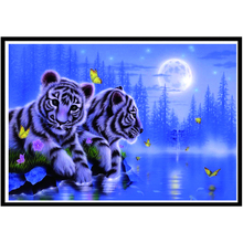 5d faça você mesmo pintura tigres inteiramente quadrado/redondo bordado diamante ponto cruz anmial mosaico cristal pintura de parede 2024 - compre barato